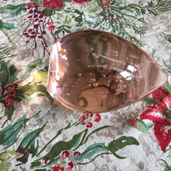 Vintage Glass Paper Weight - Glass Egg Shaped Paper Weight - Desk Paper Weight - Picture 5 of 6